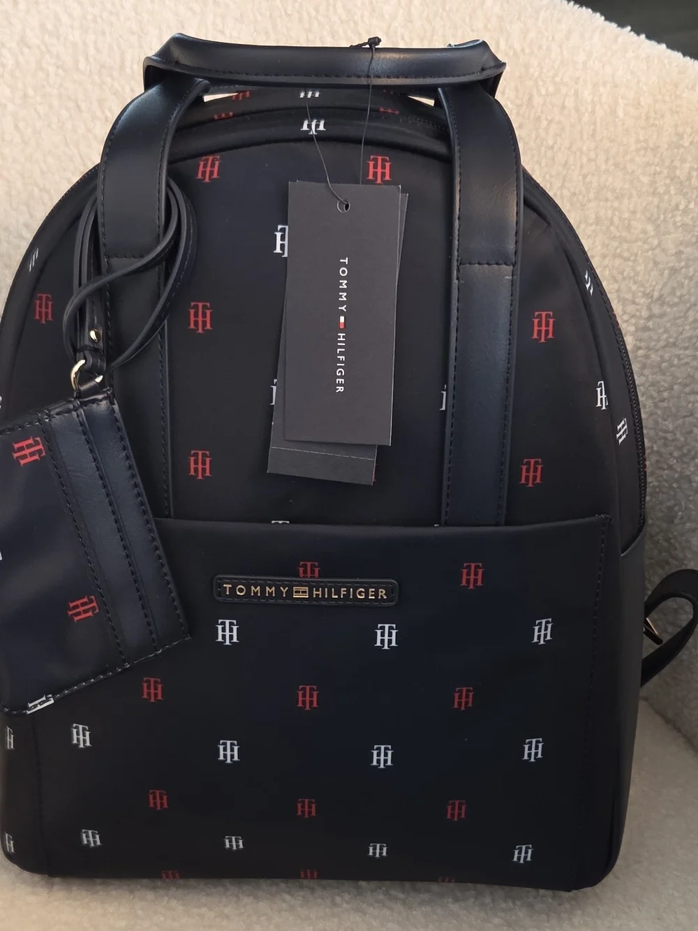 Tommy Hilfiger Navy Logo Backpack for Men